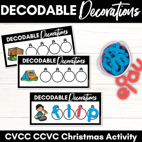 Resource preview 2 for Christmas Phonics Activities - CVCC & CCVC Word Mats