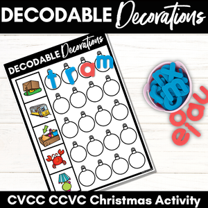 Christmas Phonics Activities - CVCC & CCVC Word Mats