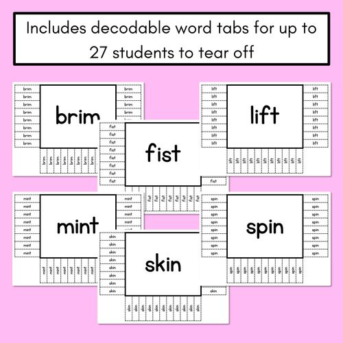 Resource preview 3 for READ THE ROOM - Decodable Words Phonics Activity - CVCC CCVC Short I Words 