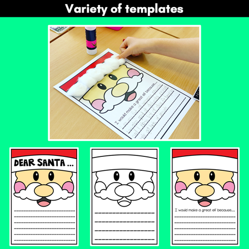 Resource preview 2 for Dear Santa Craftivity & Writing Prompt