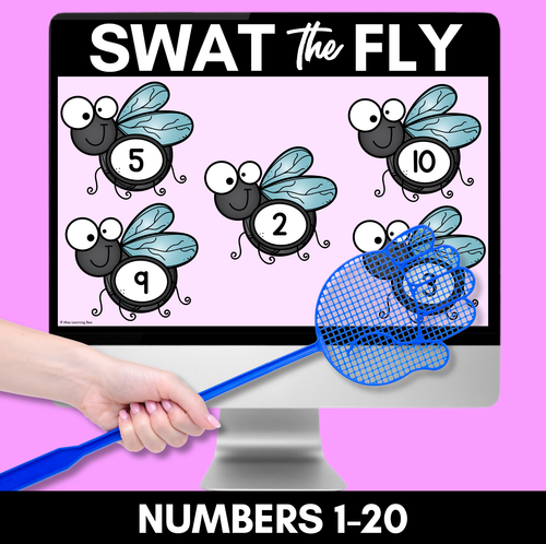 Resource preview 1 for SWAT THE NUMBER SLIDES - 4 Levels - Kindergarten Math Digital Activity