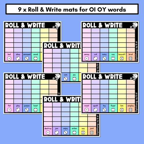Resource preview 2 for ROLL & WRITE PHONICS ACTIVITY MATS - DIPHTHONG OI OY words