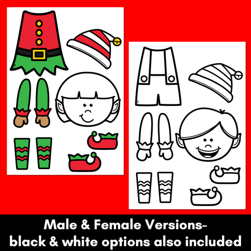 Resource preview 3 for Build An Elf CHRISTMAS CRAFT FREEBIE