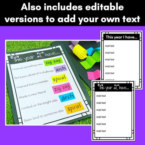 Resource preview 4 for End of Year Art Activity | Paper Sculptures