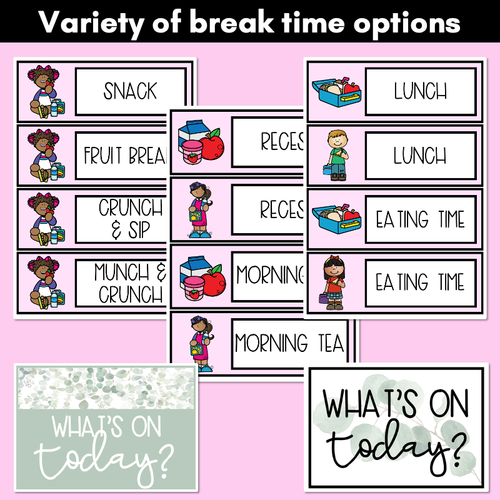 Resource preview 4 for EUCALYPTUS CLASSROOM DECOR Visual Timetable