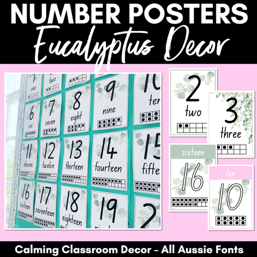 Resource preview 1 for EUCALYPTUS DECOR Number Posters