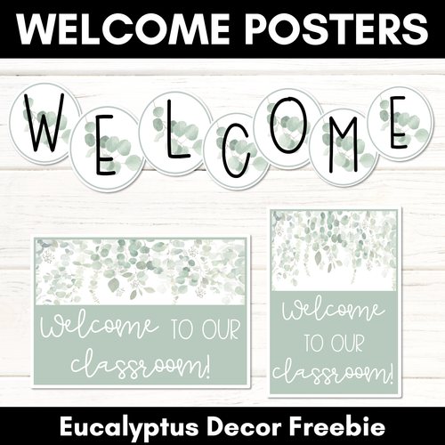 Resource preview 1 for EUCALYPTUS DECOR Welcome Posters