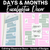 1 for EUCALYPTUS DECOR Days & Months Displays