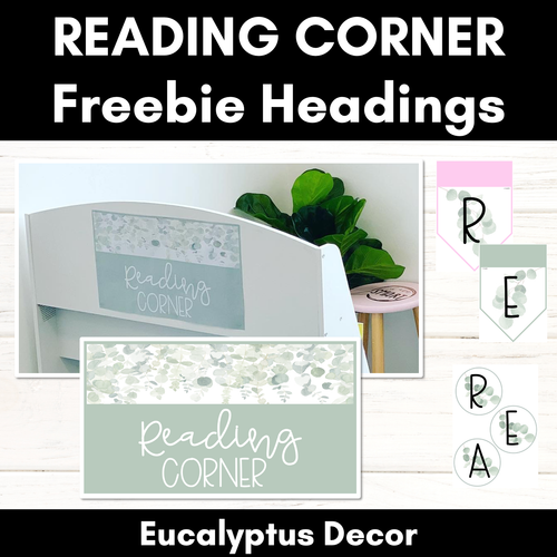 Resource preview 1 for EUCALYPTUS DECOR Reading Corner Headings
