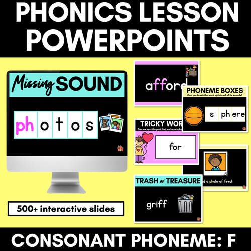 Resource preview 1 for Consonant Sound F PowerPoint | F FF PH