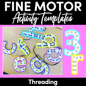 FINE MOTOR KINDERGARTEN ACTIVITIES | LACING TEMPLATES