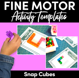FINE MOTOR KINDERGARTEN ACTIVITIES | Snap Cube Letters & Numbers