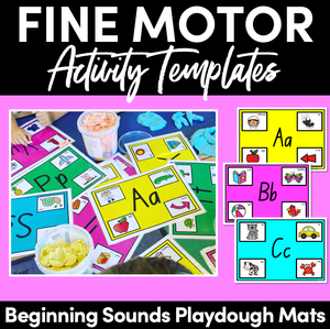 KINDERGARTEN FINE MOTOR ACTIVITIES | Alphabet Playdoh Mats