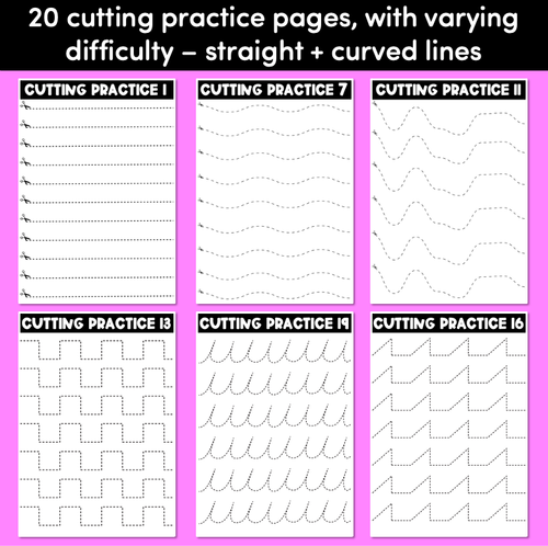 Resource preview 2 for KINDERGARTEN FINE MOTOR ACTIVITIES | Cutting Practice Templates