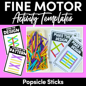 FINE MOTOR KINDERGARTEN ACTIVITIES | POPSICLE STICKS