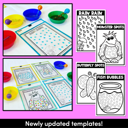 Resource preview 2 for FINE MOTOR KINDERGARTEN ACTIVITIES | Water Droplets FREEBIE