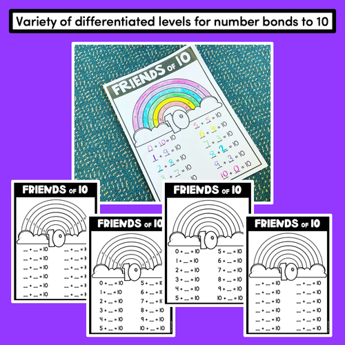 Resource preview 2 for Friends of Ten and Friends of Twenty Activity Pages (Friends of 10/Friends of 20)