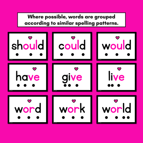 Resource preview 3 for Heart Word Full-Size Posters 