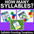 1 for How Many Syllables TASK CARDS