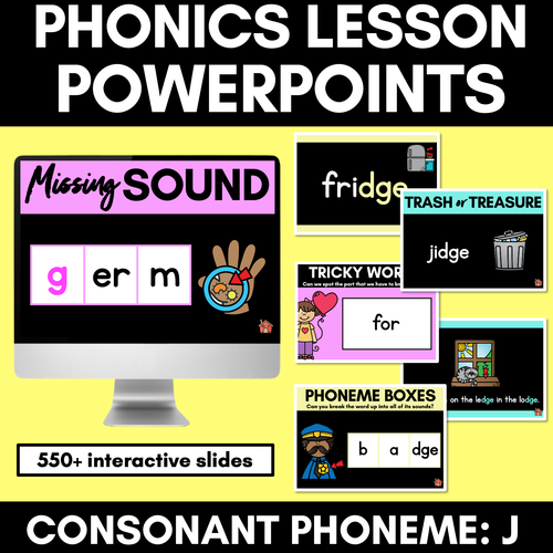 Resource preview 1 for Consonant Sound J PowerPoint | J G DGE GE