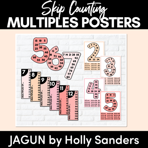 Resource preview 1 for MULTIPLES & SKIP COUNTING POSTERS - The Jagun Collection