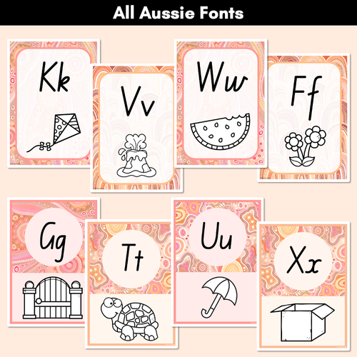 Resource preview 3 for ALPHABET POSTERS - The Jagun Collection