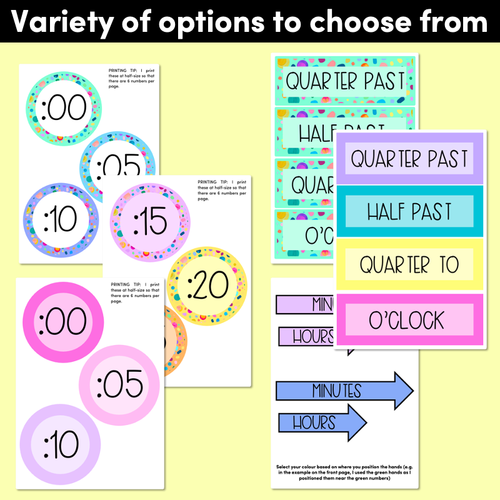 Resource preview 4 for CLOCK DISPLAY - The Kasey Rainbow Collection