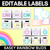 1 for EDITABLE LABELS- The Kasey Rainbow Collection - RAINBOW BUDS
