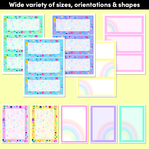 Resource preview 2 for EDITABLE LABELS- The Kasey Rainbow Collection - RAINBOW SPECKLES