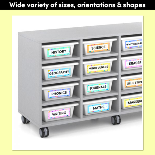 Resource preview 5 for EDITABLE LABELS- The Kasey Rainbow Collection - RAINBOW SPECKLES