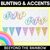1 for BUNTING & ACCENTS - Alphabet + Numbers - The Kasey Rainbow Collection