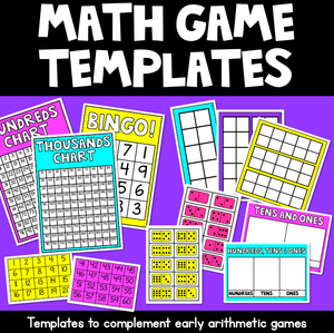 Math Game Printables | Ten Frames Hundreds Charts & More