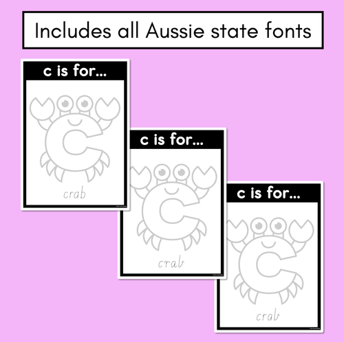 Resource preview 3 for Beginning Sound Crafts - LOWERCASE Letter C - C is for Crab
