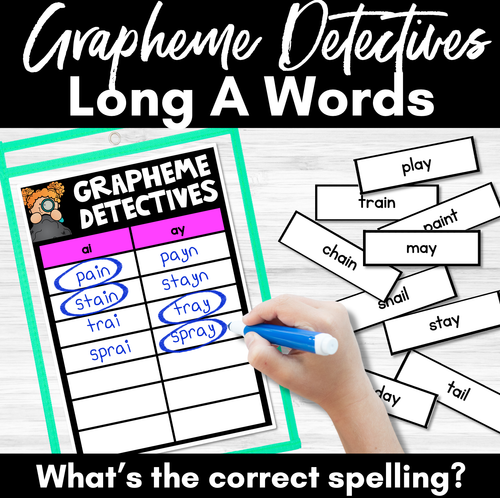 Resource preview 1 for LONG VOWEL A GAME - Grapheme Detectives