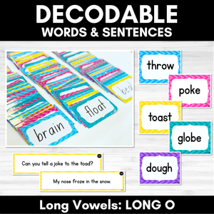 Long Vowel O Sound - Decodable Words & Sentences