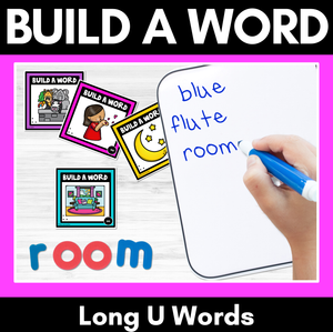 Long Vowel U Sound Word Building Cards