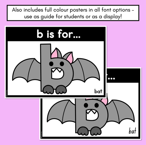 Resource preview 4 for Beginning Sound Crafts - LOWERCASE Letter B - B is for Bat