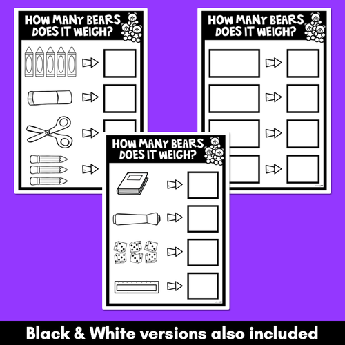 Resource preview 2 for Mass Activities Kindergarten | Teddy Bear Weighing