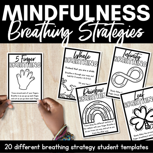 Resource preview 1 for Mindful Breathing Exercises for Kids - Breathing Strategies Student Templates