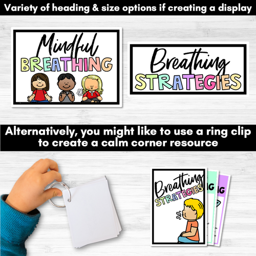Resource preview 2 for Rainbow Breathing Exercises for Kids - Mindful Breathing Strategies Posters