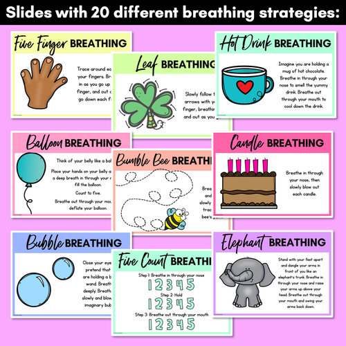 Resource preview 2 for Breathing Exercises for Kids - Mindful Breathing PowerPoint Slides