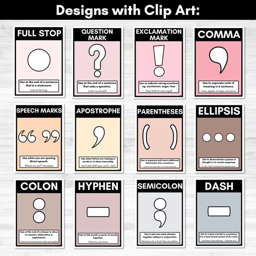 Resource preview 3 for Punctuation Posters NEUTRAL COLOURS