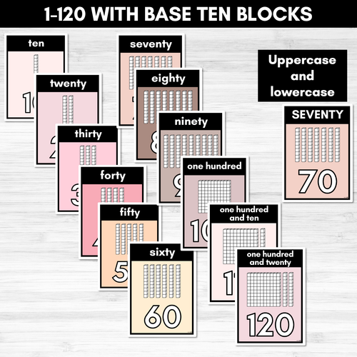 Resource preview 2 for Place Value Posters NEUTRAL COLOURS