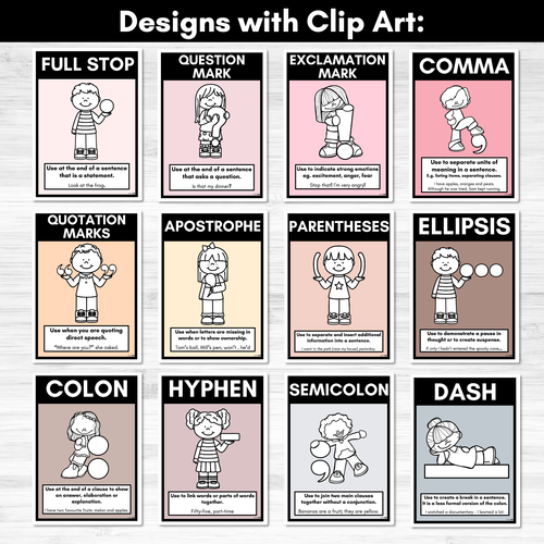 Resource preview 2 for Punctuation Posters NEUTRAL COLOURS