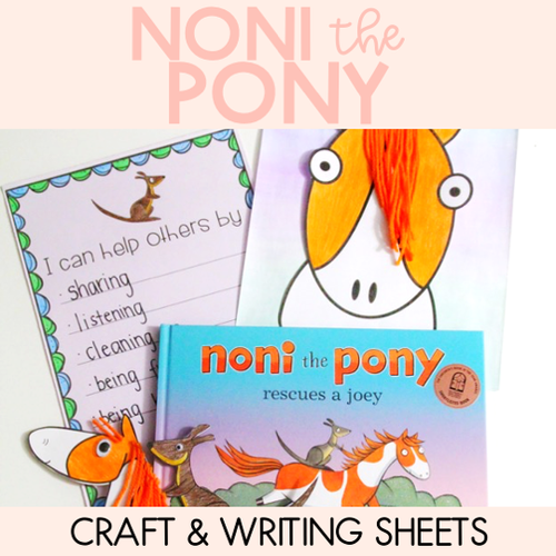 Resource preview 1 for Noni the Pony Rescues a Joey- Craft and Writing Sheets - Book Week 2019
