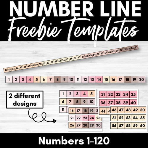 Resource preview 1 for NEUTRALS Number Line