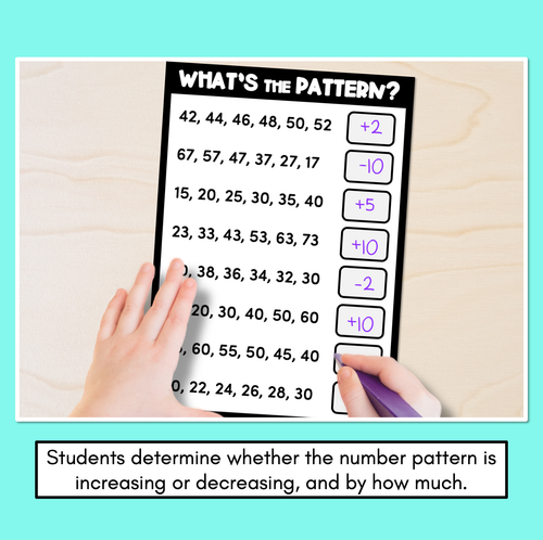 Resource preview 3 for What's the Pattern - Differentiated Worksheets for Skip Counting by 2, 5 or 10