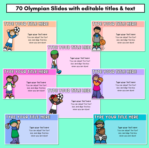 Resource preview 4 for Summer Games - Editable Slides for Summer Games Activities