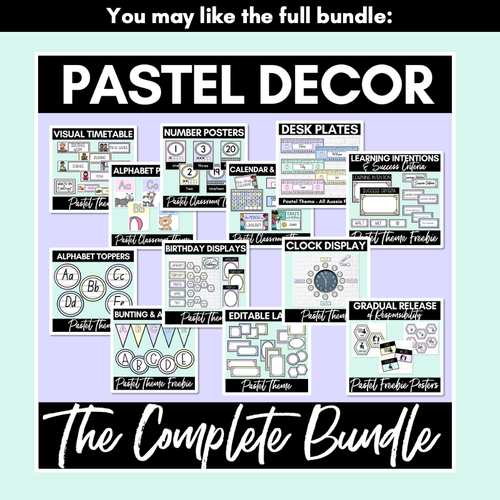Resource preview 4 for PASTEL DECOR Brownie Point Class Reward System | Whole Class Reward