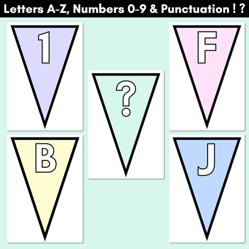Resource preview 3 for PASTEL CLASSROOM DECOR Accents & Bunting